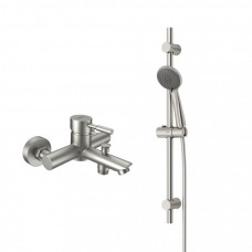 Смеситель для ванны и душа с душевым комплектом Dorff Logic New D0103030SS Смеситель для ванны и душа с душевым комплектом Dorff Logic New D0103030SS
