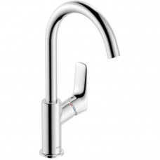 Смеситель для раковины hansgrohe Logis 210 однорычажный поворотный излив со сливным гарнитуром хром 71130000 Смеситель для раковины hansgrohe Logis 210 однорычажный поворотный излив со сливным гарнитуром хром 71130000