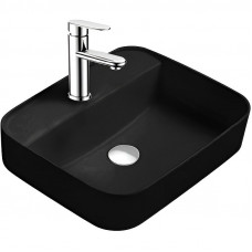 Раковина накладная AQUATON Вега 500x395x140 мм матовый черный AQ5506-MB