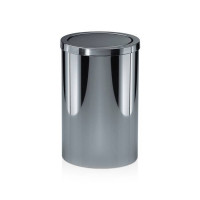 Корзина для бумаги Decor Walther DW 124 20x32 см с крышкой напольная сталь полированная 0607970
