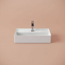 Раковина накладная Artceram Scalino 50х27 см 1 отверстие белый глянцевый SCL006 01 00