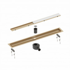 Душевой лоток Timo Drain System 700 мм под плитку Plate золото матовое DS230207/17 Душевой лоток Timo Drain System 700 мм под плитку Plate золото матовое DS230207/17