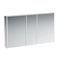 Зеркальный шкаф Laufen Frame 130x75 см LED-подсветка 3 двери 2 розетки 4.0875.4.900.144.1