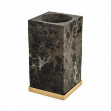 Стакан настольный 3SC Palace Marmo мрамор Emperador Dark золото 24к PA03AEMGD