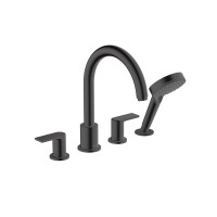 Смеситель на борт ванны hansgrohe Vernis Shape на 4 отверстия внешняя часть черный матовый 71459670