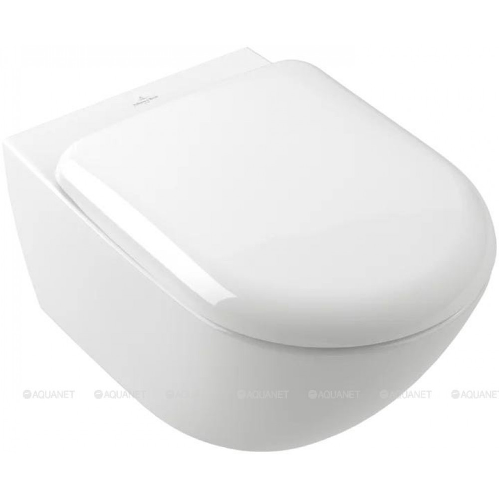 Унитаз подвесной Villeroy & Boch Antao 370x560 мм CeramicPlus Альпийский белый 4674T0R1