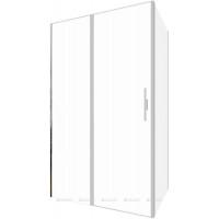Душевое ограждение Allen Brau Priority 1200x800 мм 8 мм серебро браш 3.31032.BA/3.31041.BA