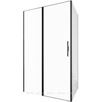 Душевое ограждение Allen Brau Priority 1200x800 мм 8 мм черный браш 3.31033.BBA/3.31042.BBA