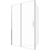 Душевое ограждение Allen Brau Priority 1200x900 мм 8 мм серебро браш 3.31032.BA/3.31044.BA