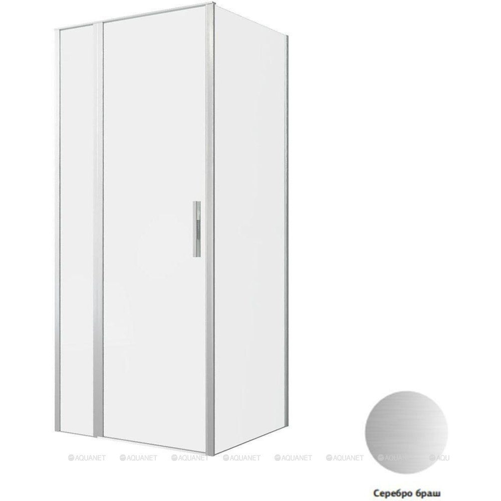 Душевое ограждение Allen Brau Priority 900х800 мм 8 мм серебро браш 3.31026.BA/3.31041.BA