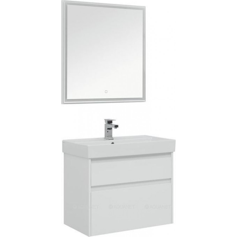 Набор мебели для ванной Aquanet Nova Lite 75 2 ящика белый глянец 00242903