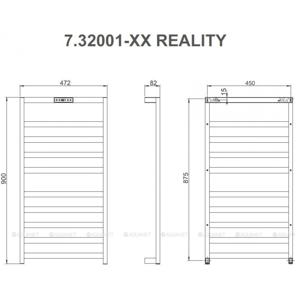 Полотенцесушитель  Allen Brau Reality 900х472 мм никель 7.32001-BN