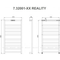 Полотенцесушитель  Allen Brau Reality 900х472 мм графит 7.32001-GM