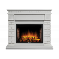 Портал для электрокамина Firelight Bricks 30 камень белый белая эмаль НС-1277348