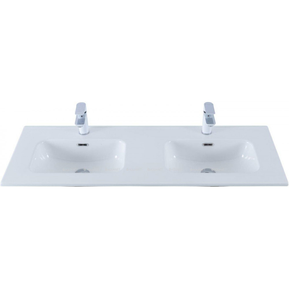 Комплект 1 Раковина-столешница Aquanet Flat 120 двойная 00254367