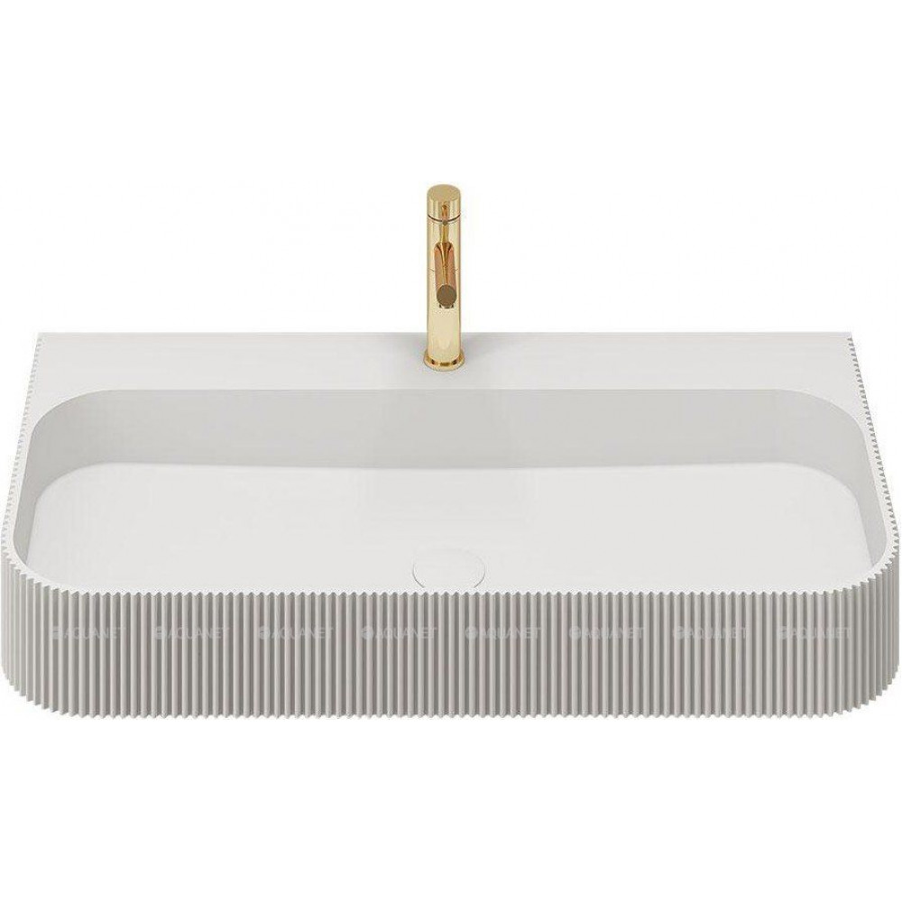 Раковина подвесная Vincea Solid Surface 750х460х120 мм белый матовый VWB-6SG75MW