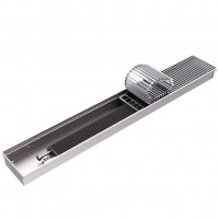 Конвектор внутрипольный ROMMER RCN 80х200х1000 мм роликовая решетка анодированный алюминий RCN1-1000-0820100