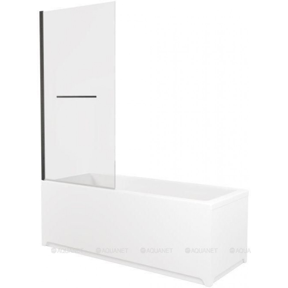 Шторка на борт ванны Allen Brau Priority 800x1500 мм Optiwhite черн. браш. ал. 3.31022.BBA