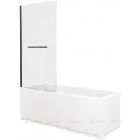 Шторка на борт ванны Allen Brau Priority 800x1500 мм Optiwhite черн. браш. ал. 3.31022.BBA