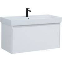 Тумба под раковину Aquanet Nova Lite 100 1+1 ящик белый глянец 00242580