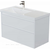Тумба под раковину Aquanet Nova Lite 2.0 100 L 2 ящика белый глянец 00346313