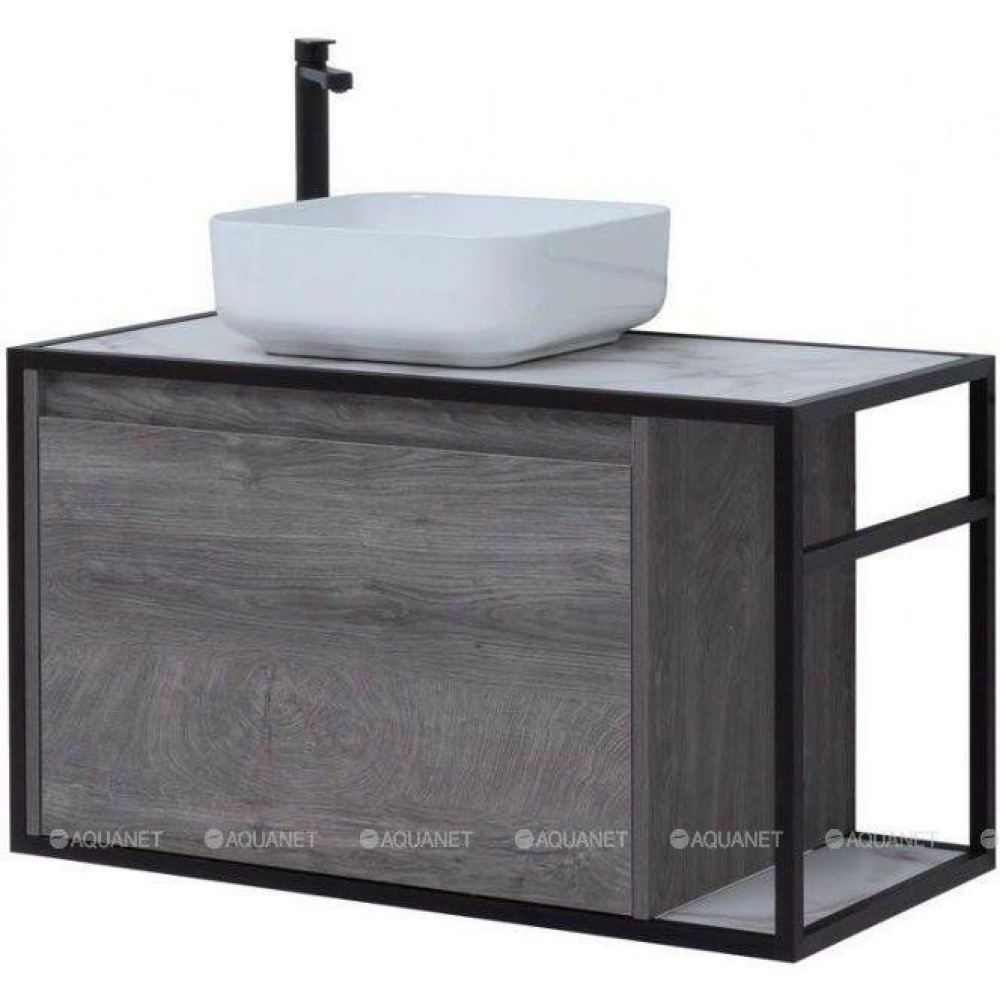 Тумба под раковину Aquanet Nova Lite LOFT 90 L дуб рошелье 00261656