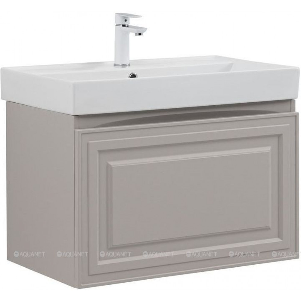 Тумба с раковиной Aquanet Агата 75 1 ящик бежевый 00348185