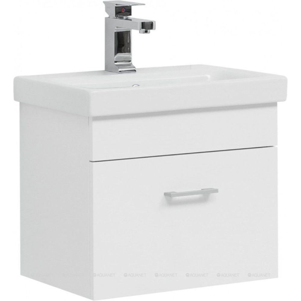 Тумба с раковиной Aquanet Нота 50 (Moduo Slim) белый 00254064