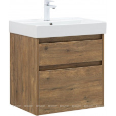 Тумба с раковиной Aquanet Nova Lite 2.0 60 2 ящика дуб рустикальный 00348189