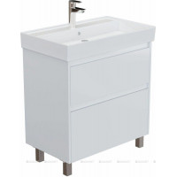 Тумба с раковиной Aquanet Nova Lite 2.0 60 напольная белый глянец 00348190