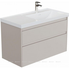 Тумба с раковиной Aquanet Nova Lite 2.0 90 R 2 ящика бежевый 00365926