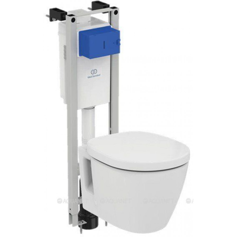 Комплект 3 в 1 инсталляция Ideal Standard ProSys Eco Frame с унитазом Connect и сиденьем микролифт W220101