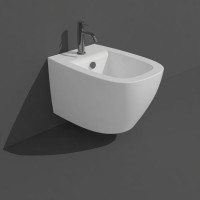 Биде подвесное Simas Juniper 53.5x37x32 см 1 отверстие белый глянец JU19bi