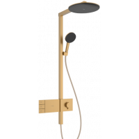 Душевая система Hansgrohe Raindance Alive S с термостатом Ø300 мм шлифованная бронза 24595140