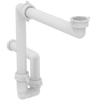 Сифон для умывальника Ideal Standard Space Saving под донный клапан пластиковый белый EE23033967