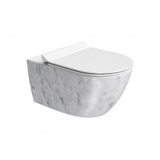 Унитаз подвесной безободковый GSI AltaCeramica Swirlflush 550x360 мм Marbled white AC201F35 Унитаз подвесной безободковый GSI AltaCeramica Swirlflush 550x360 мм Marbled white AC201F35