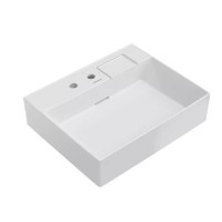 Раковина накладная Kerama Marazzi Logica 60.5х48.5 см 2 отверстия белый глянец LO.wb.60.2