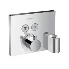 Термостат hansgrohe ShowerSelect для 2 потребителей со встроенным шланговым подсоединением и держателем 15765000