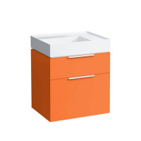 Комплект тумба и раковина Laufen Kartell 60х46х73 см 2 ящика с сифоном оранжевый глянцевый 4.0755.2.033.635.1 / 8.1033.4.000.112.1