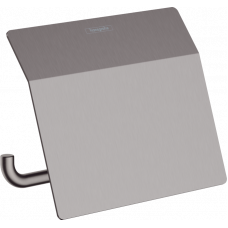 Держатель туалетной бумаги с крышкой Hansgrohe AddStoris шлифованный черный хром 41753340
