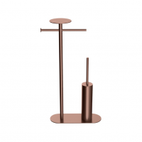 Стойка напольная Boheme Venturo ершик с держателем бумаги и полкой copper brushed 10953-CB