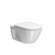 Уценка. Унитаз подвесной безободковый GSI Pura Eco Swirlflush белый глянцевый 880711_УЦ Уценка. Унитаз подвесной безободковый GSI Pura Eco Swirlflush белый глянцевый 880711_УЦ