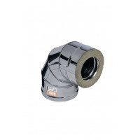Сэндвич-колено 90° Ferrum AISI 430 0.8 мм / нерж 180/280 мм Af4238