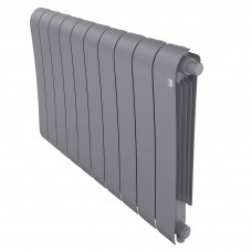 Радиатор биметаллический Royal Thermo Infinity 500 Silver Satin VR80 10 секций нижнее подключение НС-1658386
