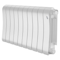 Радиатор биметаллический Royal Thermo Infinity 300 Bianco Traffico VR80 10 секций нижнее подключение RAL 9016 1696333