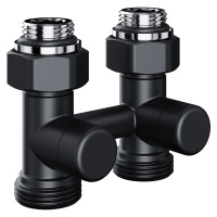 Узел нижнего подключения Royal Thermo Design прямой 1/2 x 3/4 EK черный RTE 07.00102