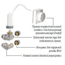 Комплект для подключения настенных конвекторов Jaga set 28 COLO0.HWL.23.3316