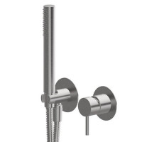 Смеситель для душа встраиваемый Newform X-STEEL 316 с ручным душем и шлангом 150 см INOX 69676EX.50.050