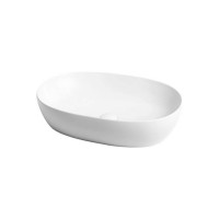 Раковина накладная Azzurra Elegance Circle 60x40x14 см Bianco lucido ELLA060400C0BI