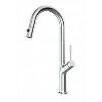 Смеситель для кухни AQUAme Cucina с выдвижным U-изливом и фильтром хром AQM9905CR